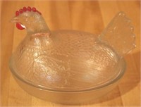 Glass Hen on Nest