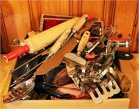 Tray Lot of Assorted Kitchen Utensils