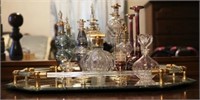 Tray Lot of Assorted Perfume Bottles