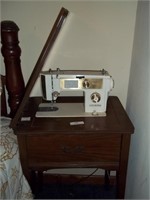 Elgin Sewing Machine In Cabinet - Untested