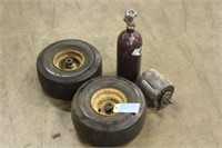 (2) 15x6.00-6 Goodyear Tires & AC Electric Motor,