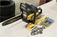 McCulloch 14" Chainsaw 34cc w/(5) Extra Chains