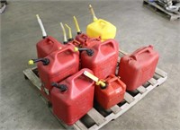 Assorted Plastic Fuel Cans