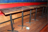 Wood Top Bar Height Tables, Approx. 30" x 24",