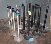 (16) Assort. Crowd Control Stanchions