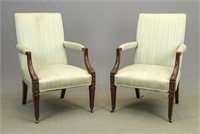 Pair of Hepplewhite Library Chairs