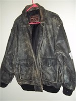 Men's Large Leather Distressed Jacket