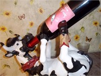Whimsical Cow Wine Bottle Holder