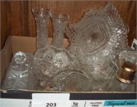 Lot of Pressed Glass & Crystal Items