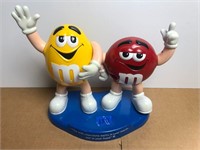 Plastic M&M Dispenser w/ Red and Yellow Characters