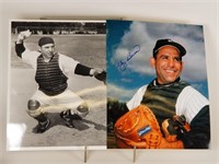 2 Yogi Berra autographed 8x10 photos