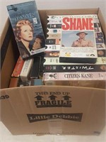 Box of vhs tapes