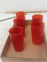 Set of red glasses