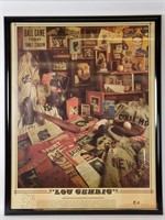 Lou Gehrig framed poster