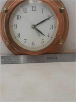Copper port hole clock