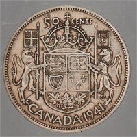 1941 - 50 cent Canadian Coins