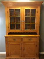 ANTIQUE PINE FRENCH COUNTRY BUFFET CUPBOARD