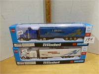 NEW 2 Tractor Trailers 1:87 Scale Die Cast with