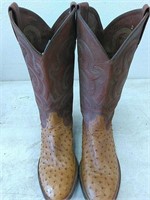 Tony lama ostrich boots, size 9d