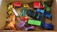COLLECTION OF DIE CAST CARS & MISC. TOYS