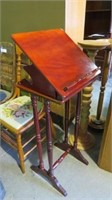 CHERRY FINISH CARVED BOOK/MUSIC STAND