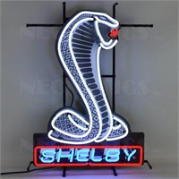 Ford Shelby Cobra shaped emblem neon sign