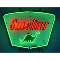Sinclair neon sign w/ backing