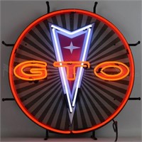 GTO neon sign w/ backing