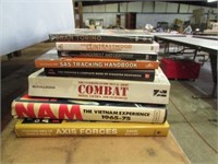 5 MILITARY BOOKS & 3 CLINT EASTWOOD DVDS