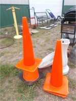 (4) Large Orange Caution Cones