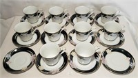 Mikasa Charisma Black Ultra Ceram Tea Cups (10) &