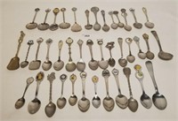 Collection of (40) Souvenir Spoons Hawaii, Virgini