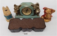 Scotty Dogs - Chalkware 1947 Yakima Fair Wash Fig+