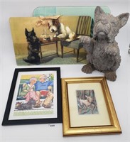 Scotty Dog Resin Figure & Framed Decoratives