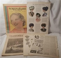 Vintage Fashion Magazine & Other Paper Ephemera