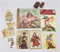 Victorian Die Cuts, Post Cards, Die Cut Cards+