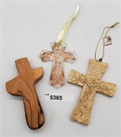 Wood Cross, Glass Cross & Blassing Cross Ornaments