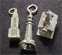 Silver Charms - Church, Light House, Empire State