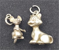 Silver Charms - Cat & Mouse