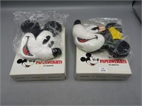Vintage 1980s Mickey & Minnie Paperweight!