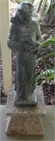 St Francis Garden Statue 71" on Cement Pedestal