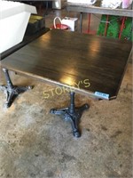 30" SQ. Cast Iron Base Dining Table