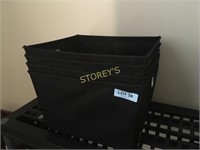 4 Black Fabric Storage Units