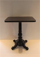 (2) FRENCH BISTRO TABLES WITH ORNATE CAST BASE
