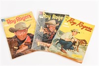 LOT OF 3- 2 1953 DELL ROY ROGERS COMICS+