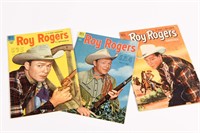 LOT OF 3 DELL ROY ROGERS 1950'S 10 CENT COMICS