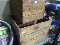 2 - dynamite boxes & wooden crate