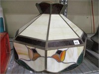 Stained glass hanging lamp shade -17"