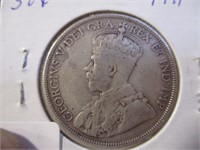 1911 NFLD half dollar coin