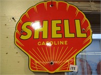 Porcelain Shell gasoline sign-repro